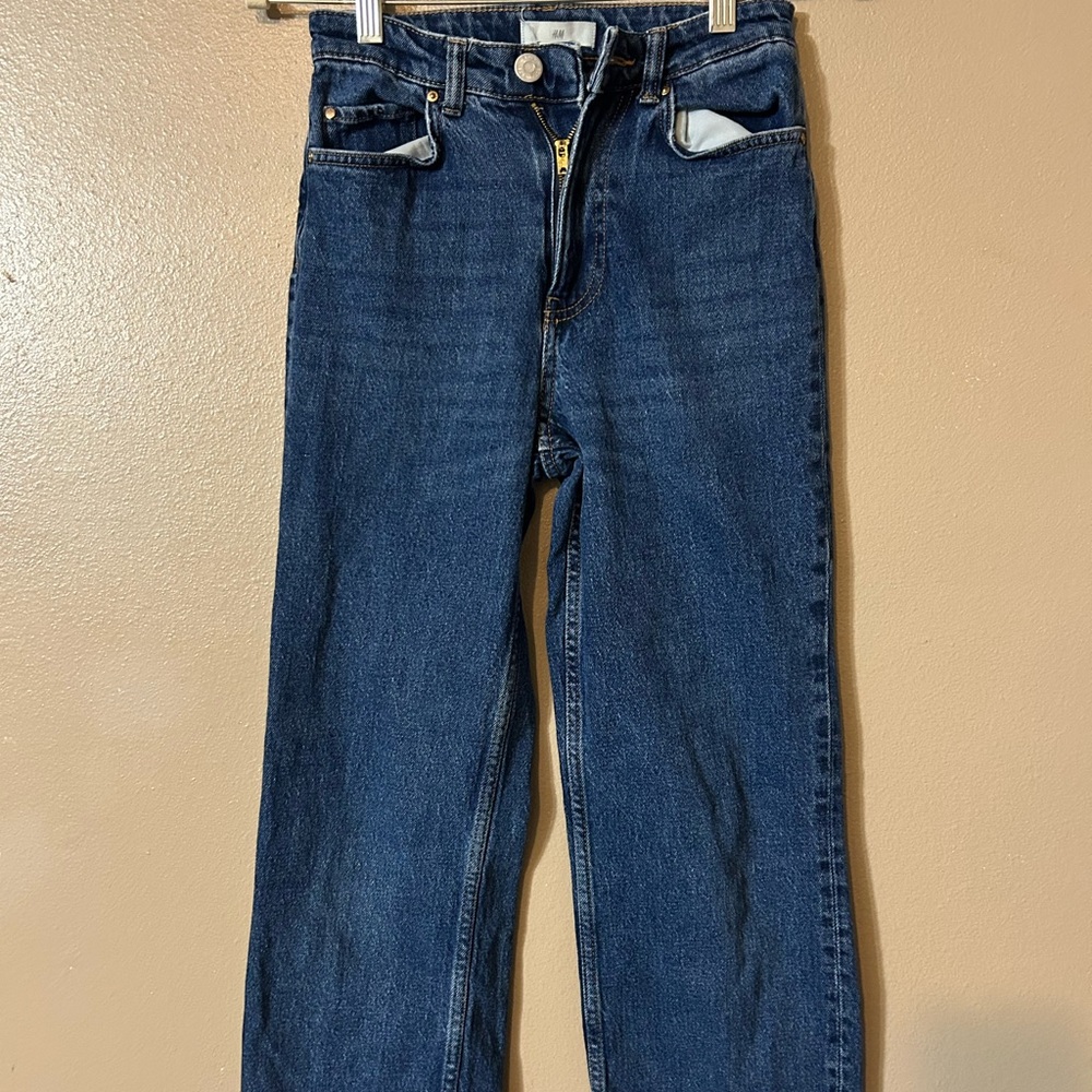 H&M Women's High Rise Jeans - Dark Blue